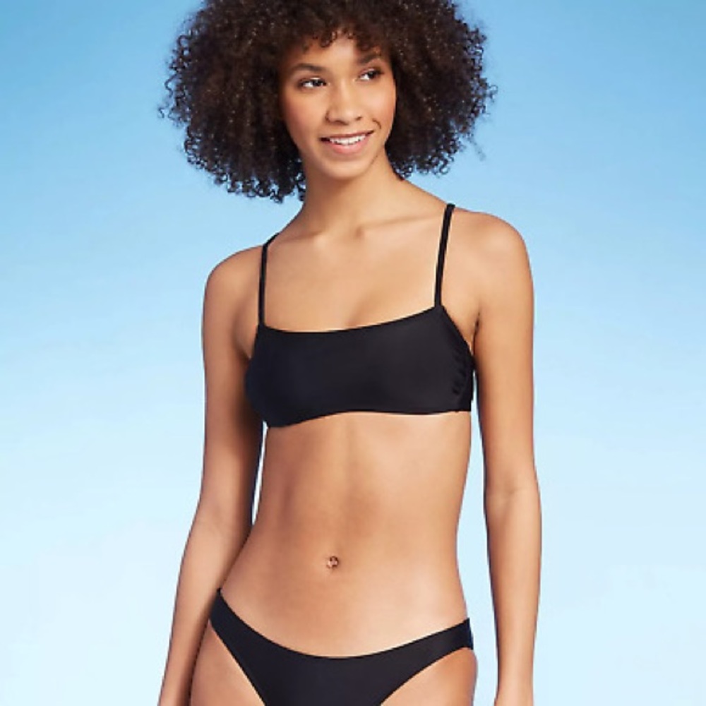 Xhilaration Juniors Bralette Bikini Top Black Small